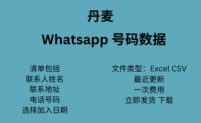 丹麦 WhatsApp 号码数据