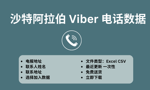 沙特阿拉伯 Viber 电话数据